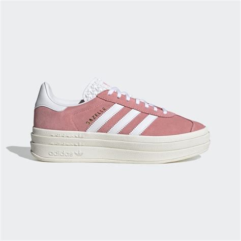 pink platform Adidas gazelle